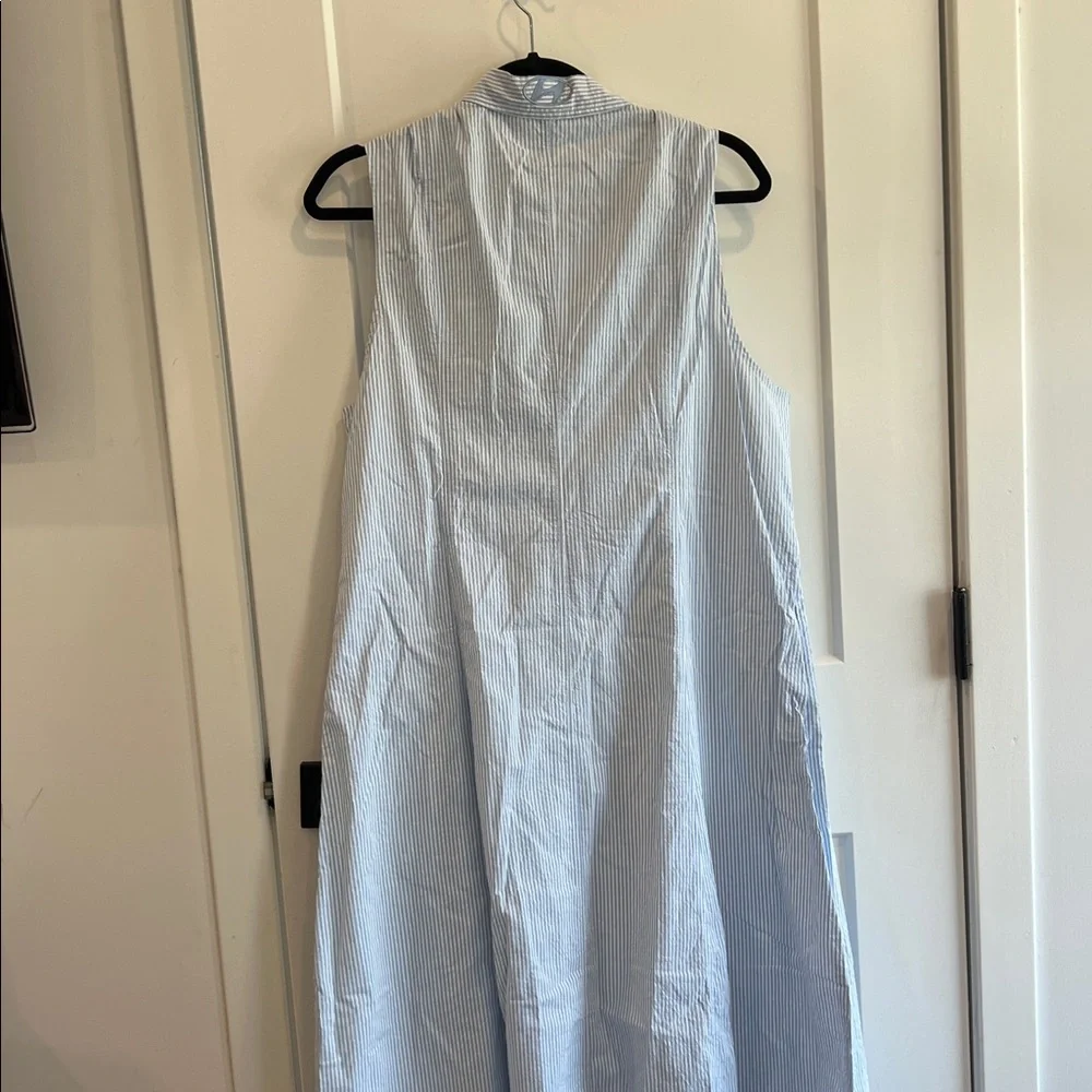 Southern Tide Light Blue Sleeveless Midi Shirt Dress - Picture 8 of 8